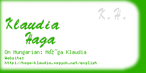 klaudia haga business card